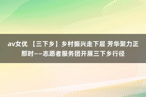 av女优 【三下乡】乡村振兴走下层 芳华聚力正那时——志愿者服务团开展三下乡行径