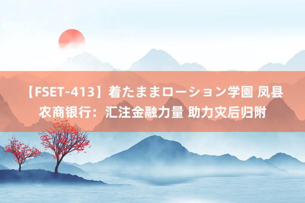 【FSET-413】着たままローション学園 凤县农商银行：汇注金融力量 助力灾后归附