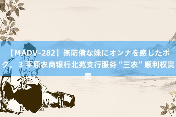 【MADV-282】無防備な妹にオンナを感じたボク。 3 平原农商银行北苑支行服务“三农”顺利权贵