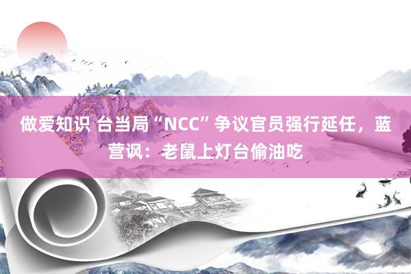 做爱知识 台当局“NCC”争议官员强行延任，蓝营讽：老鼠上灯台偷油吃