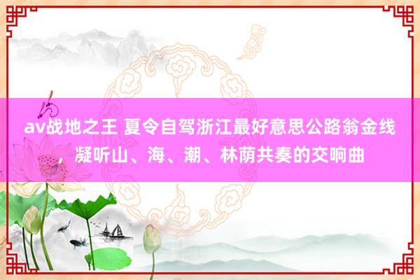 av战地之王 夏令自驾浙江最好意思公路翁金线，凝听山、海、潮、林荫共奏的交响曲