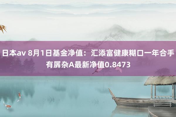 日本av 8月1日基金净值：汇添富健康糊口一年合手有羼杂A最新净值0.8473