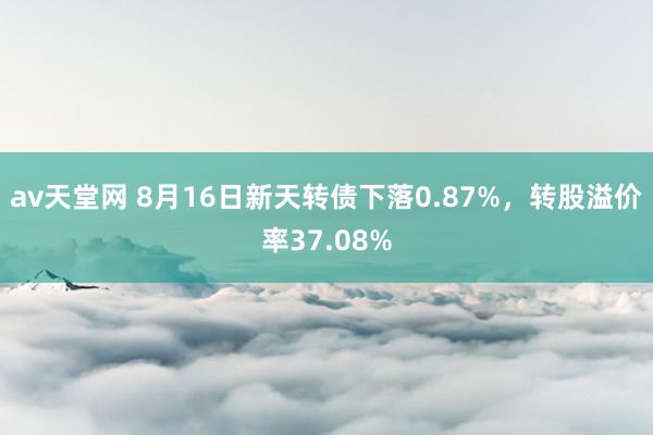 av天堂网 8月16日新天转债下落0.87%，转股溢价率37.08%