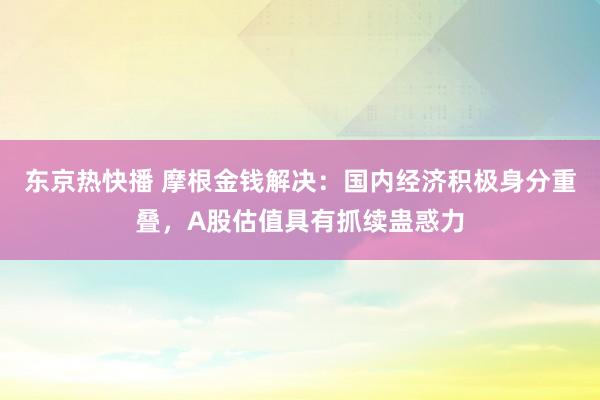 东京热快播 摩根金钱解决：国内经济积极身分重叠，A股估值具有抓续蛊惑力