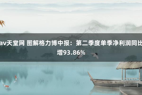 av天堂网 图解格力博中报：第二季度单季净利润同比增93.86%