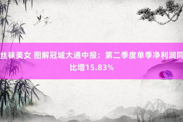 丝袜美女 图解冠城大通中报：第二季度单季净利润同比增15.83%