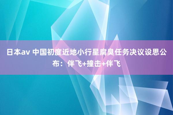 日本av 中国初度近地小行星腐臭任务决议设思公布：伴飞+撞击+伴飞